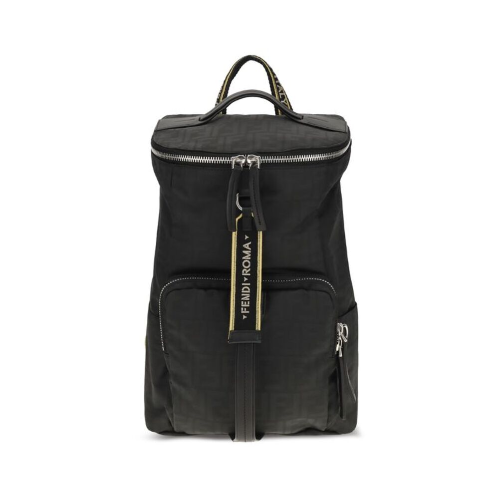 Fendi Men Tourist Ff Logo Jacquard Backpack
